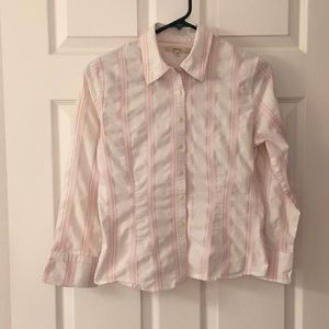 Merona button down 3/4 length blouse